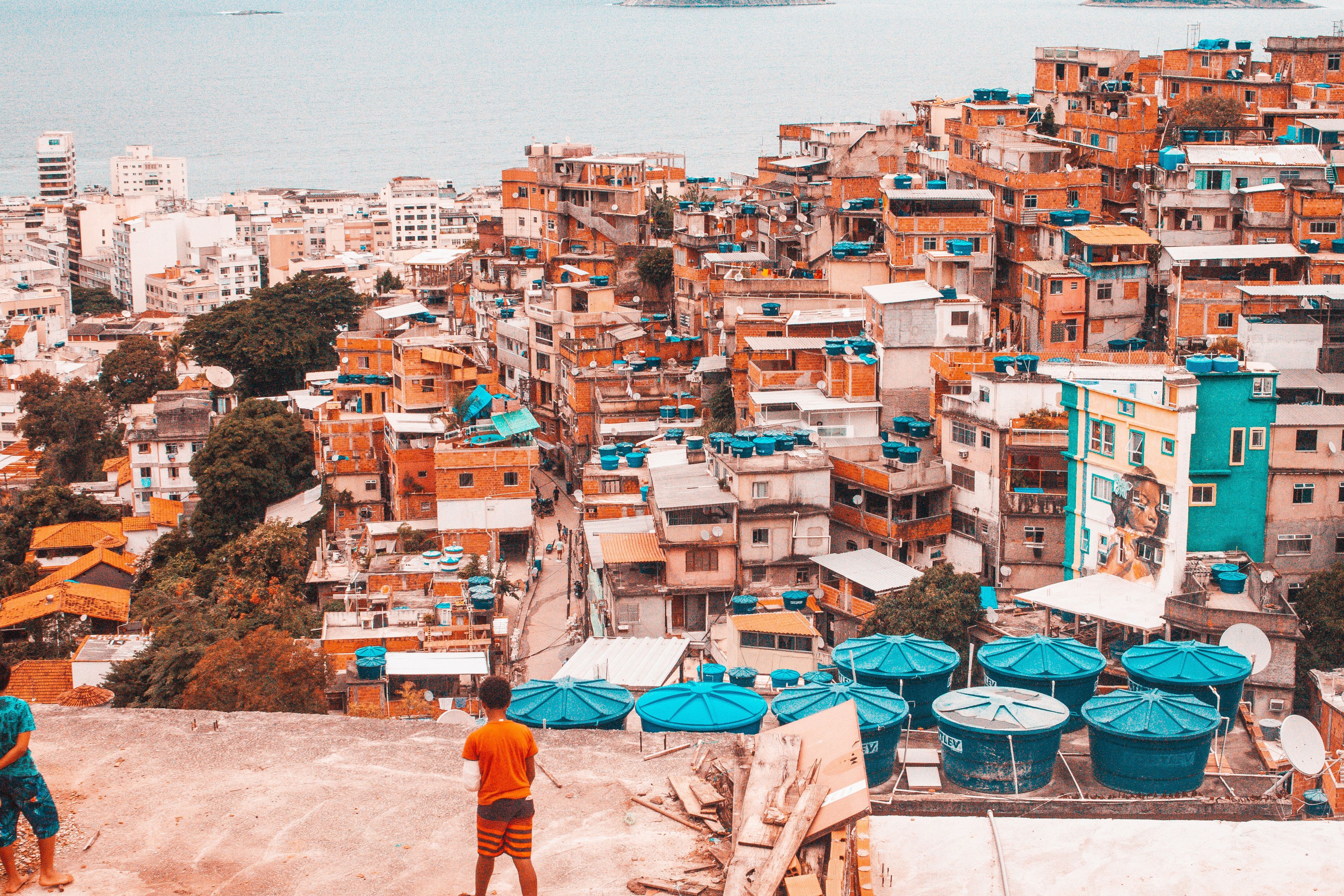 Aerial view of Rio de Janeiro rooftops