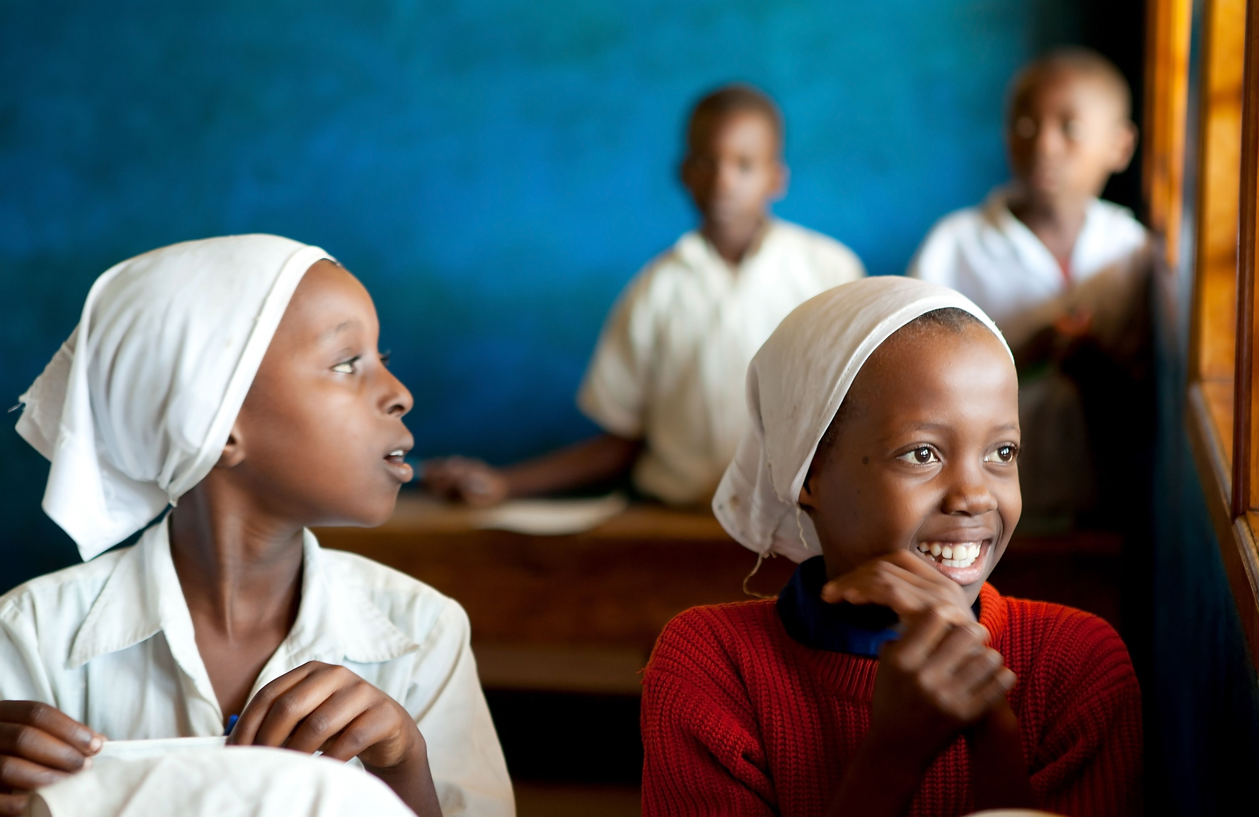 Kenyan schoolchildren in the classroom